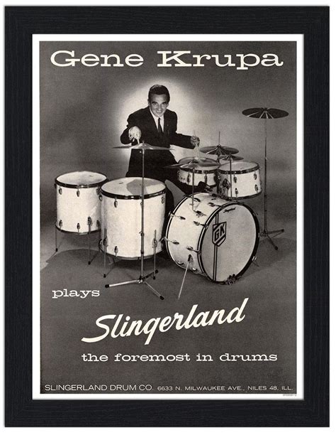 Gene Krupa Drums Advert Art Print £799 Framed Print £2299 T