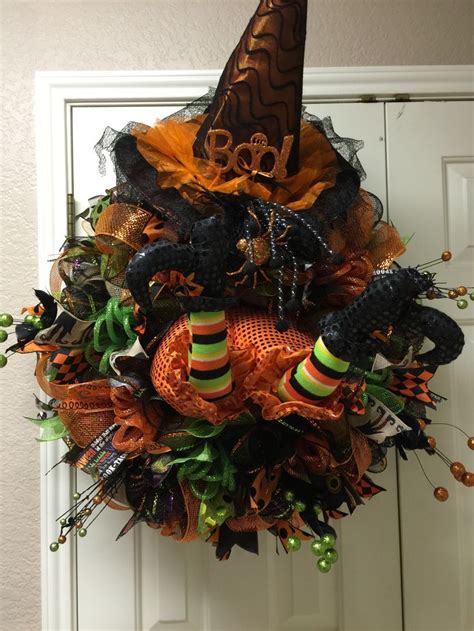 Witch Crash Halloween Wreath By Twentycoats Wreath Creations 2015