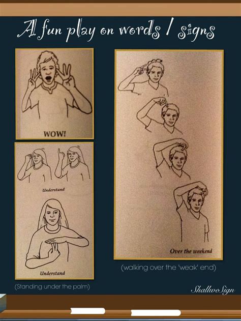Fun Play On Signs Learn To Sign American Sign Language Sign Language