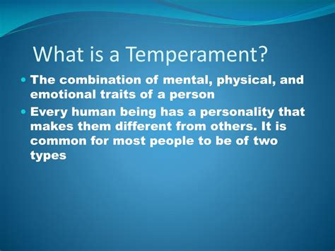 Ppt Temperaments Powerpoint Presentation Free Download Id2186574