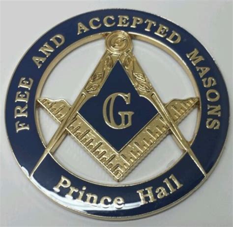 Prince Hall Affiliated Masonic Car Emblem In Blue Masonic Store