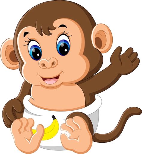Premium Vector Baby Monkey