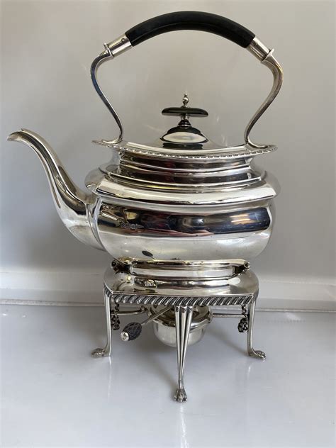 A Silver Spirit Kettle And Stand Sheffield 1915 Iain Marr Antiques