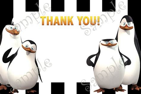 Homme grand amour serieux pour. Penguins of Madagascar Birthday Invitation and Thank you ...