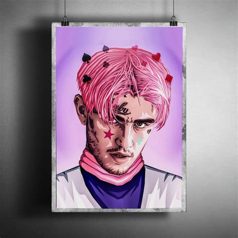 Lil Peep Print Canvas Lil Peep Poster Posters And Print Wall Etsy