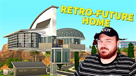 I Build A Retro Futuristic House Sims 4 Youtube