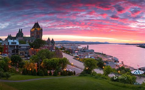 Que Panorama Of Old Quebec City 2017 Bing Wallpaper Preview