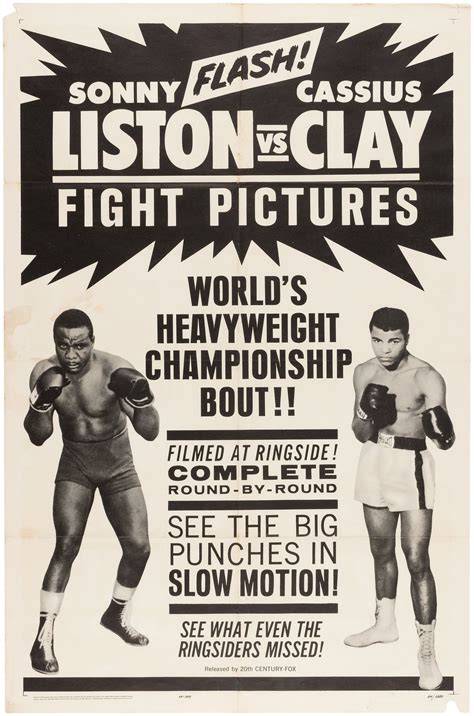 Muhammad Ali Sonny Liston Poster