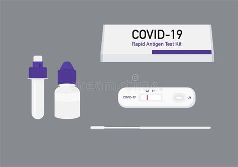 Undetected Covid 19 Rapid Antigen Test Kit Vector Set Isolated On Dark
