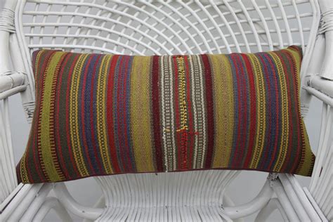 Turkish pillow 12x24 kilim pillows striped home decor | Kilim pillows, Pillows, Vintage pillows