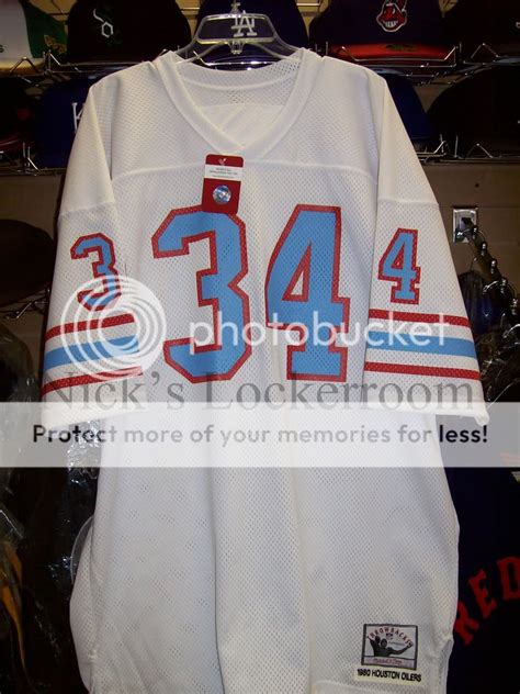 Authentic Mitchell And Ness 1980 Houston Oilers Earl Campbell Throwback