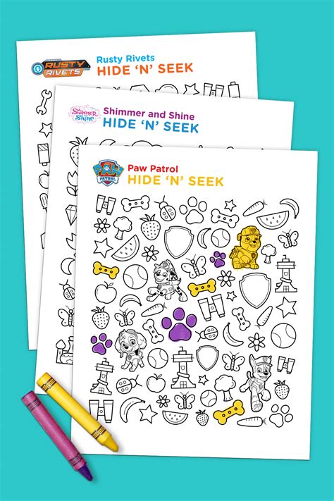 Hide N Seek Printable Nickelodeon Parents
