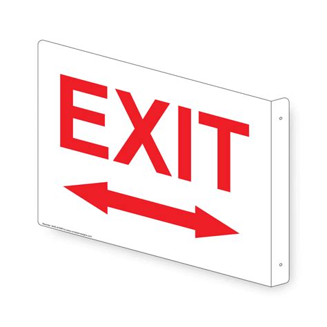 Exit With Two Directional Arrow Sign Nhe 6750proj Enter Exit