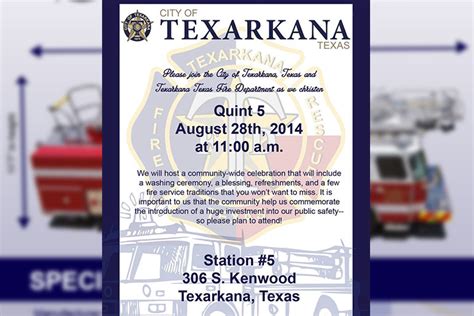 Help Welcome New Fire Truck Quint 5 To Town Texarkana Today