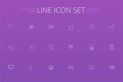 Free Line Icon Set