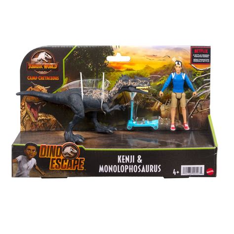 Jurassic World Human Dino Pack Kenji Monolophosaurus Action Figures