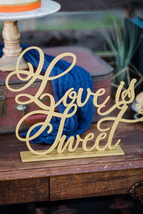 Wedding Sign Love Is Sweet Dessert Table Or Cake Treat Sign Etsy