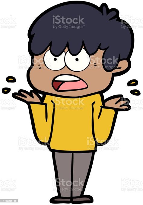 Worried Cartoon Boy Stock Illustration Download Image Now Adult