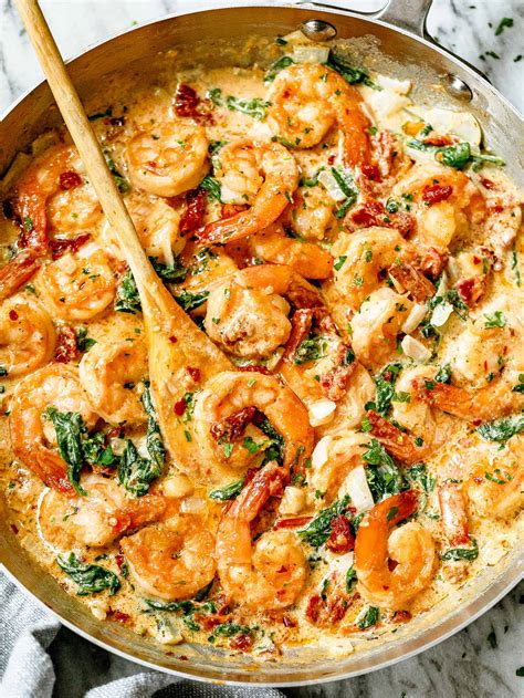 Creamy Garlic Shrimp With Spinach 10 Minute Quick Shrimp Recipe