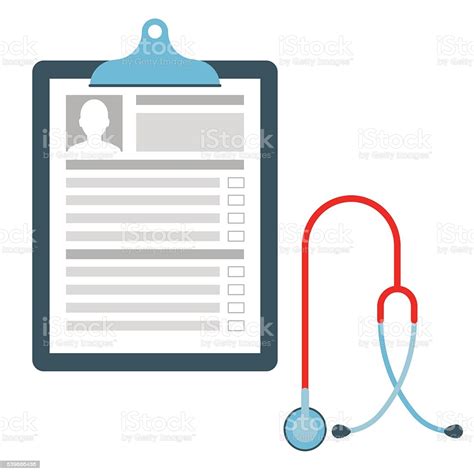Medical Chart With Stethoscope Stock Illustration