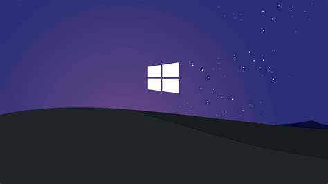 1600x900 Windows 10 Bliss At Night Minimal 5k Wallpaper1600x900