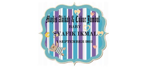 Saya menerima tempahan kad aqiqah, cukur jambul,berendoi, majlis hari lahir,house warming, serta lama dah tak update blog.tempahan kad aqiqah ,majlis cukur jambul,majlis hari jadi,majlis tempahan sticker aqiqah murah. kad aqiqah murah , cukur jambul, kesyukuran,house warming ...