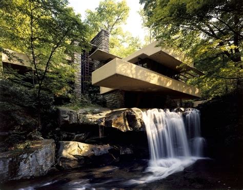 The Fallingwater House By Frank Lloyd Wright Remains