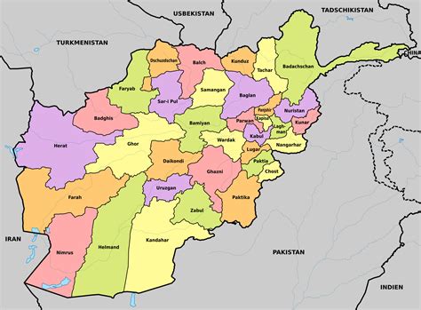 Large Administrative Map Of Afghanistan Afghanistan Asia Mapsland