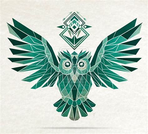 Monochromatic Owl Geometric Owl Geometric Owl Tattoo Geometric Animals