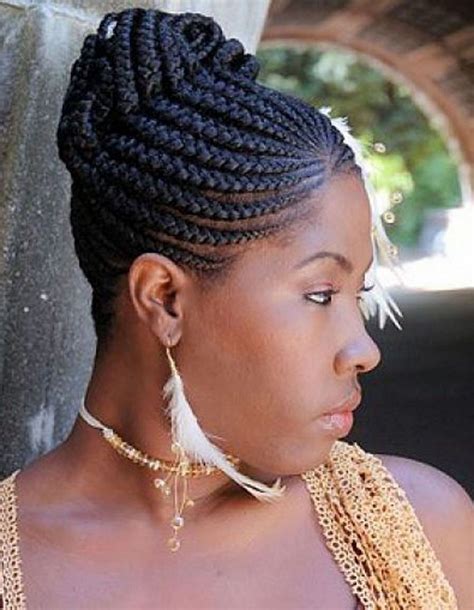 Senegalese Cornrow Updos Natural Braids Hairstyles Braided Hairstyles