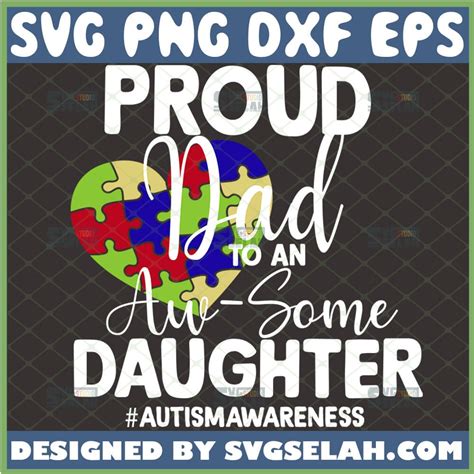 Prints Autism Mom Autism Daughter Autism Awareness Svg Autism Svg Autism Dad Wall Décor Pe