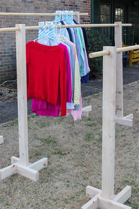 Diy Clothes Rack For Garage Sales And Yard Sales Yard Sale Clothes