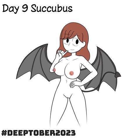 Rule 34 Breasts Inktober Mrwings Nude Pussy Red Hair Succubus Wings 8798198