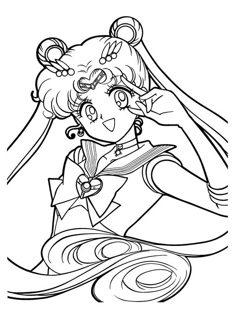 Sailor Moon Luna Coloring Pages Coloring Home