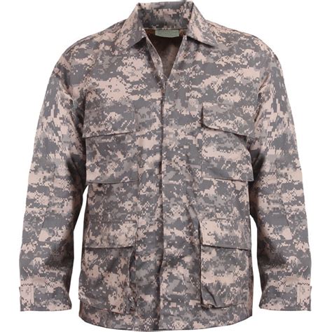 Acu Digital Camouflage Military Bdu Shirt Cotton Polyester Twill