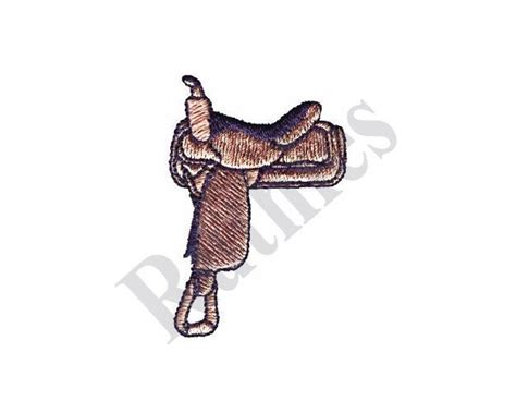 Western Saddle Machine Embroidery Design Etsy