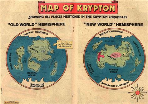 Dc Comics Of The 1980s 1981 Map Of Krypton