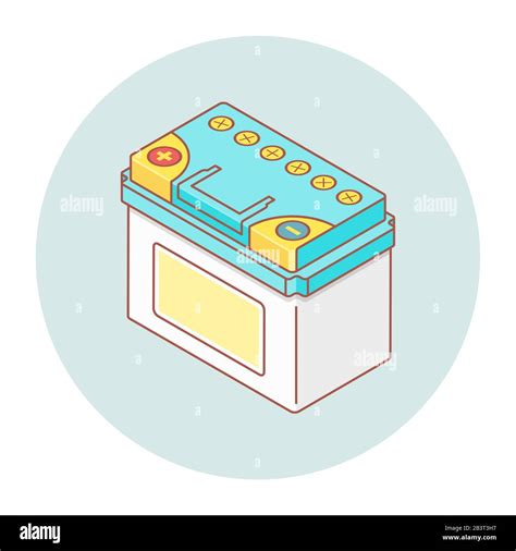 Automobile Rechargeable Battery A Vector Illustration In 3d Style