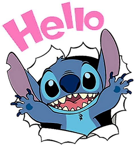 Download the stitch png on freepngimg for free. Stitch Disney Hello Cute Liloandstich Freetoedit Clipart - Full Size Clipart (#136123) - PinClipart