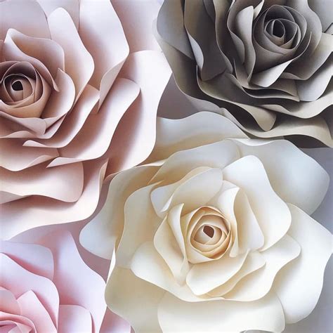 Large Paper Flowers By Paperflora New Neutral Color Palette Includes