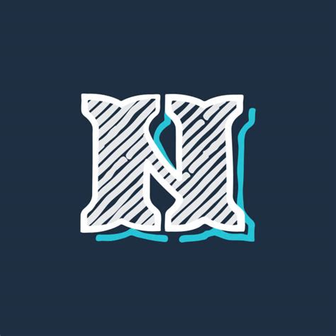 Drawing Of The Fancy Letter N Illustrations Royalty Free Vector