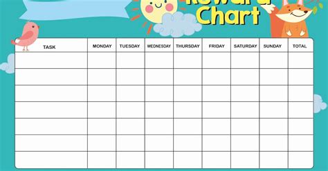 Free Printable Weekly Reward Chart For Kids ~ Parenting Times