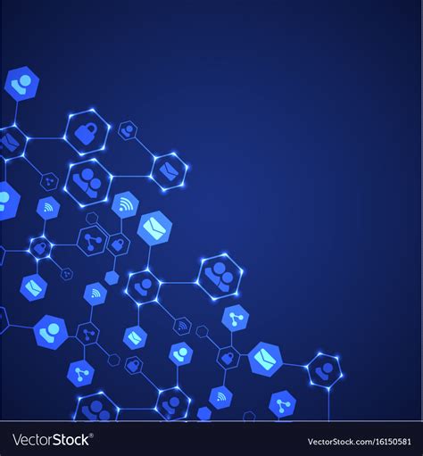 Social Media Background Network Concept Royalty Free Vector
