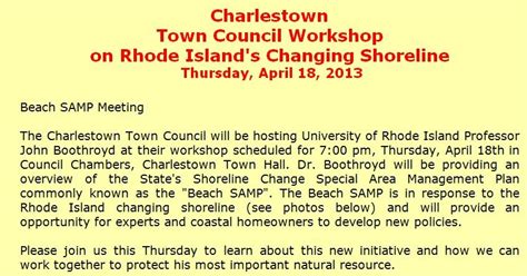 Progressive Charlestown Special Council Meeting On Shoreline