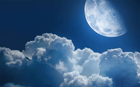 Hd Wallpaper Space Cloud Clouds Moon Planet Star World Night Heaven Sky