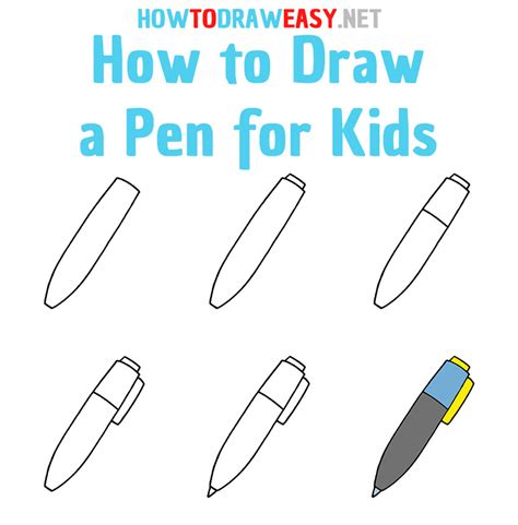 How To Draw A Pen For Kids How To Draw Easy