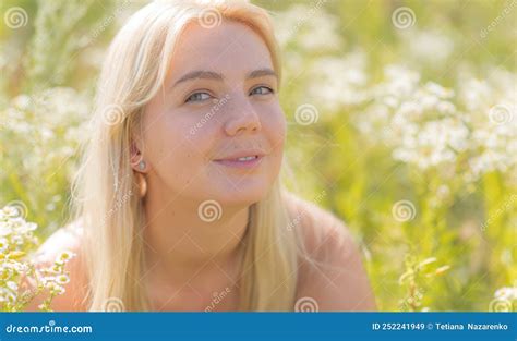 cute blonde girl with fresh skin outdoor portrait stock image image of attractive femininity