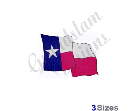 Texas Flag Machine Embroidery Design Embroidery Designs Etsy