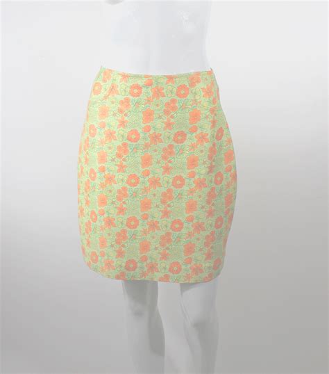 Vintage Lilly Pulitzer Floral Cotton Mini Skirt Size Momentum