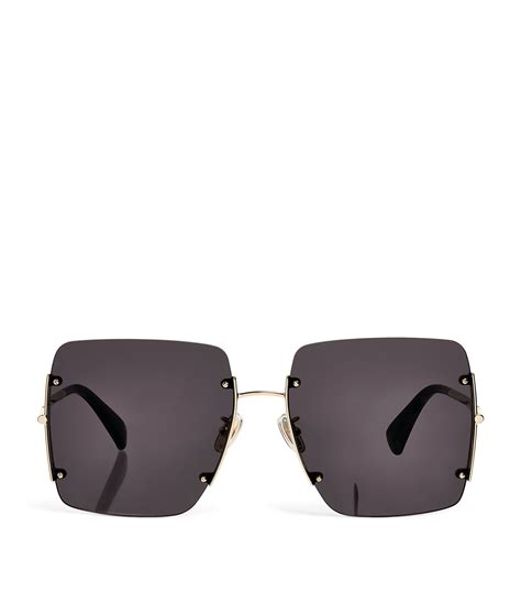 Max Mara Grey Oversized Square Sunglasses Harrods Uk